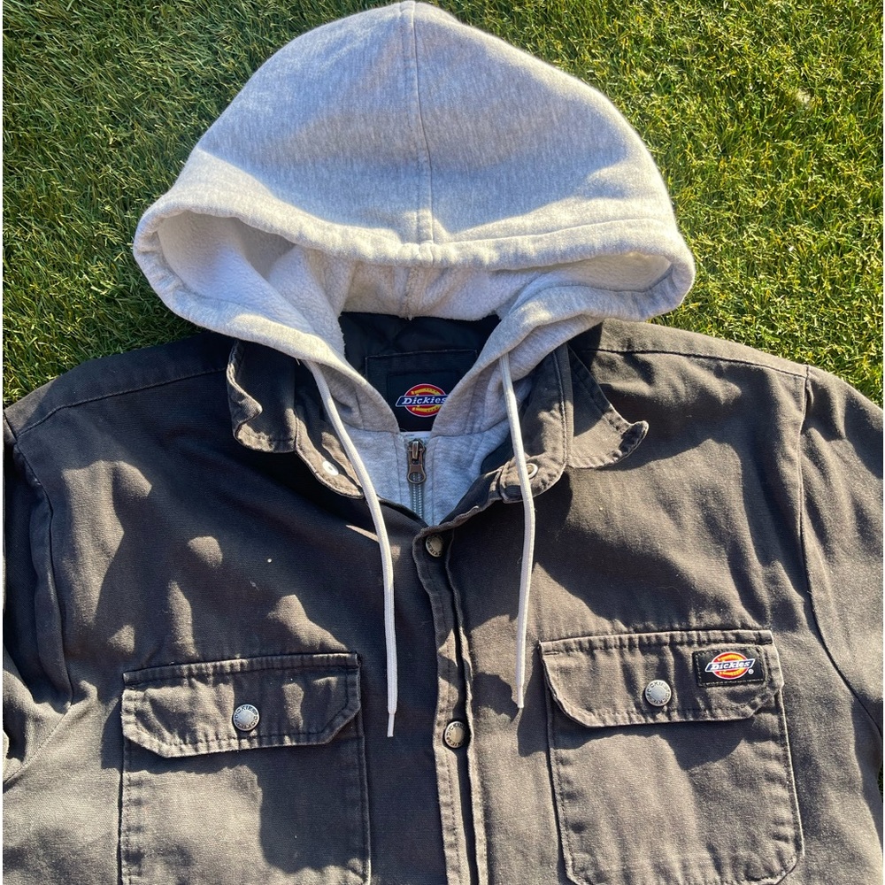 Duck Hooded Shirt Jacket Small